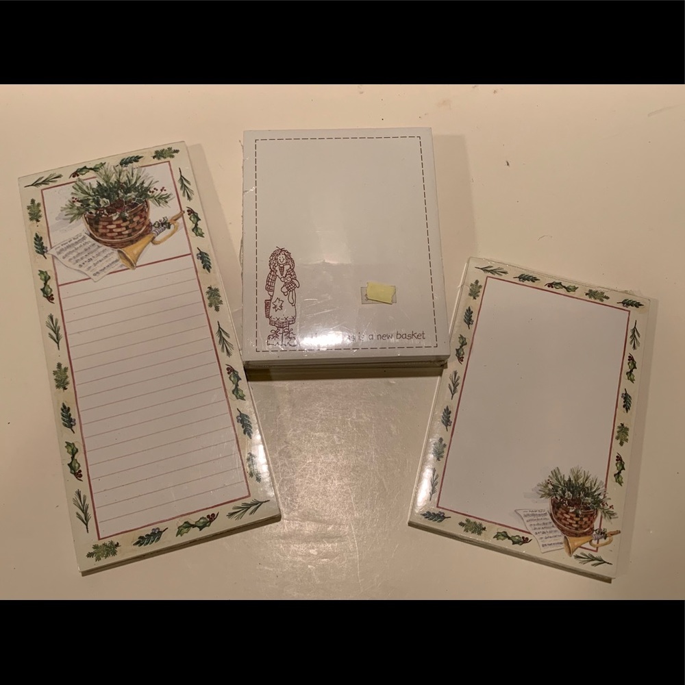 LOT OF 3 NWT LONGABERGER NOTEPADS.